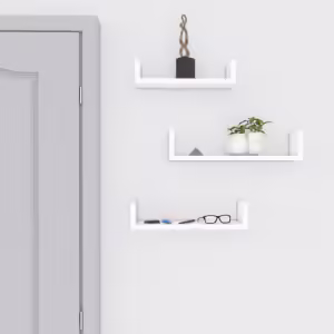 Wandplanken - Set Van 3 - Wit Voor Kinderkamer Of Babykamer - Wandrekjes
