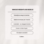 Afvallen bijhouden - gewichtsverlies - weight loss tracker - boekje bijhouden gewicht