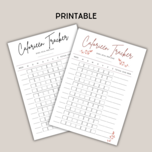 Kcal Tracker Printable - Calorie Tracker - Calorieen Bijou Den